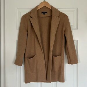 J. Crew Sophie Open Front Sweater Blazer Camel